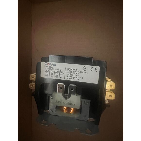 C&G - Magnetic Definite Purpose Contactor | 240V 2P | 30A | X002MW30YX | CG-1 - Picture 3 of 5
